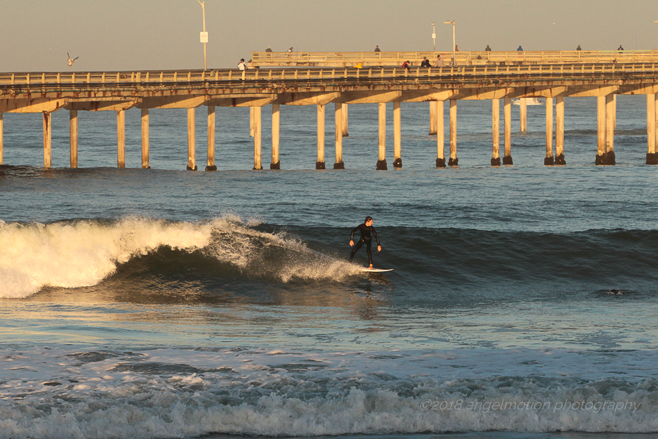 Surfing Ocean Beach, San Diego, California